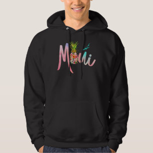 Pineapple Flowers Maui Hawaii Summer Vintage Maui Hoodie