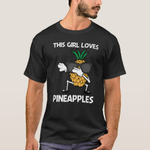 Pineapple For Girls Kids Fruit Summer T-Shirt