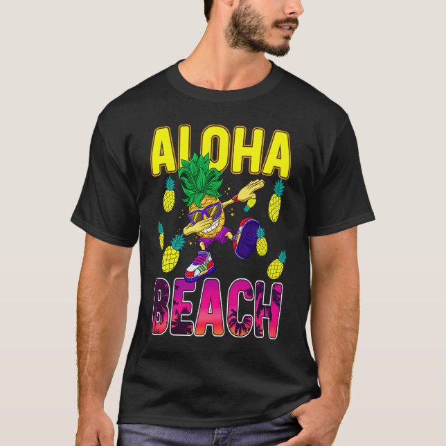 Pineapple  for Women Men Dabbing Aloha Hawaii Summ T-Shirt (Front)