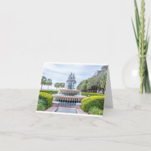 Pineapple Fountain - Blank Folded Card