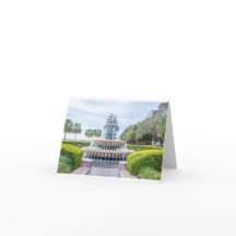 Pineapple Fountain - Blank Folded Card