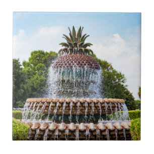 Pineapple Fountain in Charleston, SC Ceramic Tile