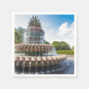 Pineapple Fountain in Charleston, SC Napkin