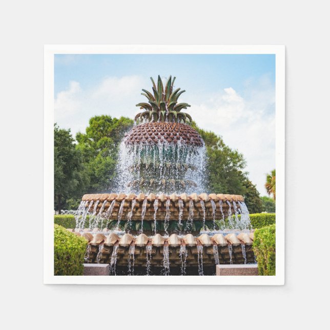 Pineapple Fountain in Charleston, SC Napkin (Front)