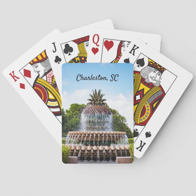 Pineapple Fountain in Charleston, SC Playing Cards (Back)