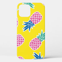 Pineapple Frenzy: Bright Cartoon Vintage.