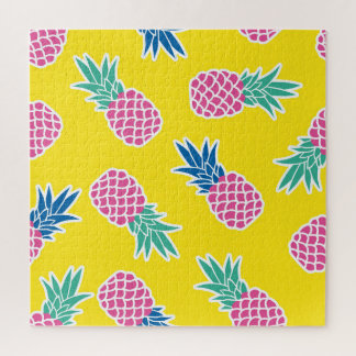 Pineapple Frenzy: Bright Cartoon Vintage. Jigsaw Puzzle