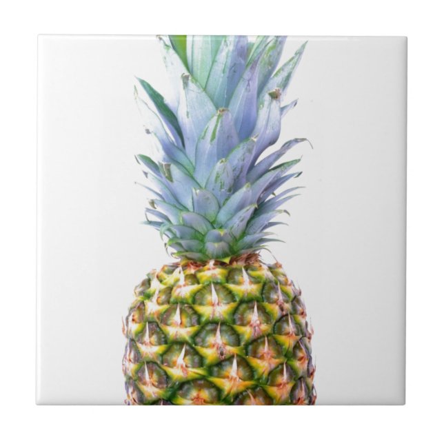 Pineapple Fruit Beach Dessert Colourful Tropical Ceramic Tile (Front)