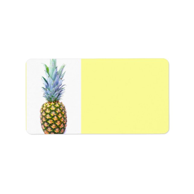 Pineapple Fruit Beach Dessert Colourful Tropical Label (Front)