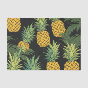 Pineapple Fruit Black Tissue Paper