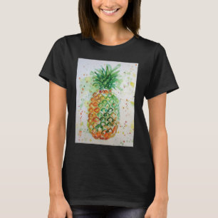 Pineapple Fruit Food Tropical Art Orange Lime Cute T-Shirt