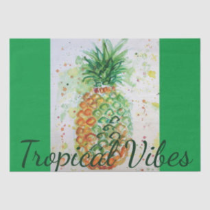 Pineapple Fruit Food Tropical Vibes Orange Lime  Tissue Paper
