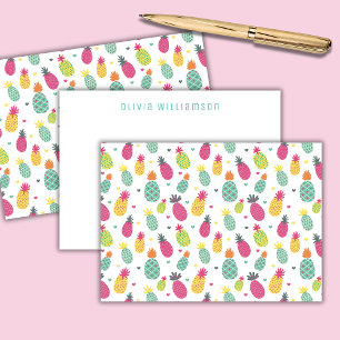 Pineapple Fruit Personalised Name Card