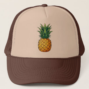Pineapple fruit trucker hat