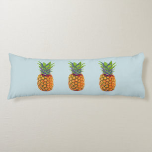Pineapple Fruits on Light Blue Body Cushion