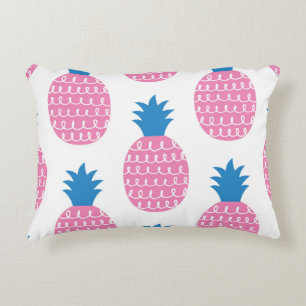 Pineapple Fun, Vintage Seamless Design. Decorative Cushion