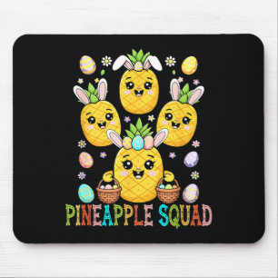 Pineapple funny squad easter bunny hunting mouse pad