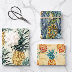 Pineapple Galore Wrapping Paper Sheets