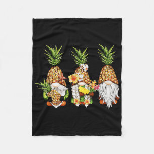 Pineapple Gnomes Beaches Summer Aloha Hawaii Hawai Fleece Blanket