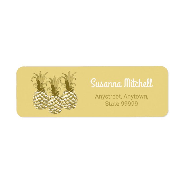 Pineapple Gold Row ID239 Return Address Label (Front)