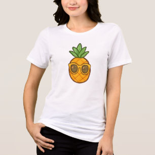 Pineapple Graphic with Sunglasses Tri-Blend Shirt