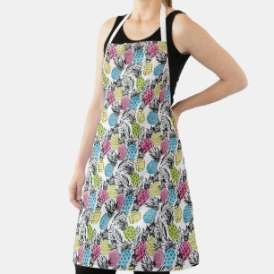 Pineapple Grunge Palms Apron