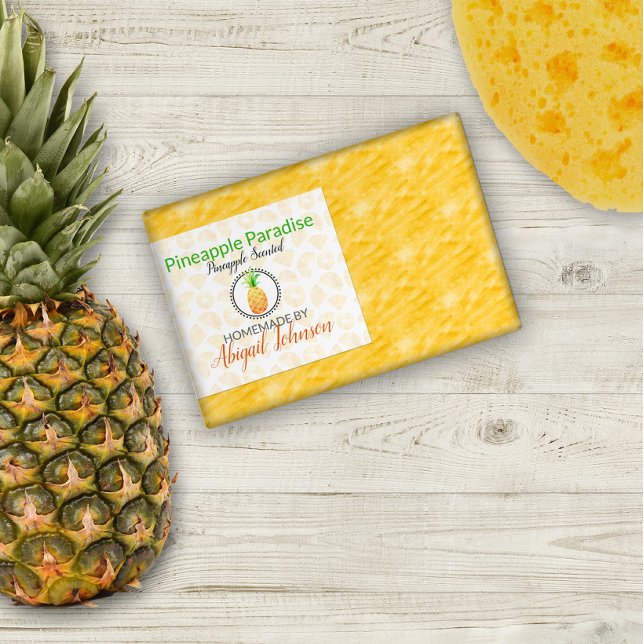 Pineapple Handmade Homemade Soap | Scrub Label (Creator Uploaded)