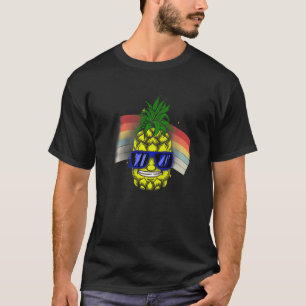 Pineapple Hawaiian Aloha Tropical Honolulu Women M T-Shirt