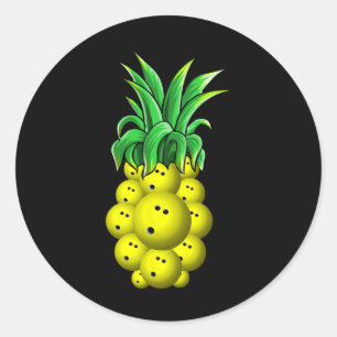 Pineapple Hawaiian Bowling T Shirt Aloha Beach Gif Classic Round Sticker