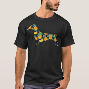 Pineapple Hawaiian Dachshund Women Men Print Dog G T-Shirt
