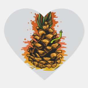 PineApple Heart Sticker