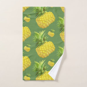 Pineapple Illustration Hand Towel