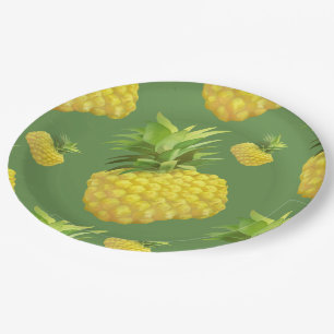 Pineapple Illustration Paper Plate