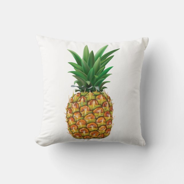 Pineapple Illustration Throw Pillow (Front)