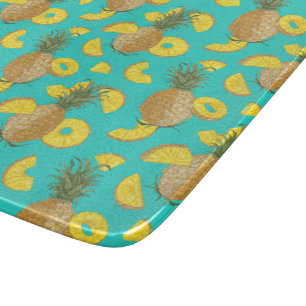 Pineapple In Turquoise Colour Cutting Board