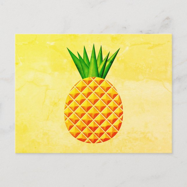 Pineapple In Yellow And Green Postcard (Front)