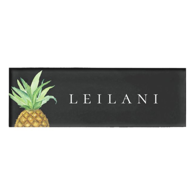 Pineapple Island Personalised Name Tag (Front)