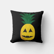 Pineapple Jack-O-Lantern Halloween Pillow