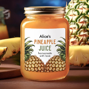 Pineapple jam canning label