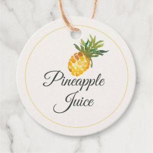 Pineapple Juice Mimosa Bar Bottle Favour Tags