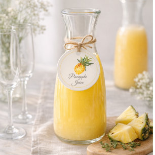 Pineapple Juice Mimosa Bar Bottle Favour Tags