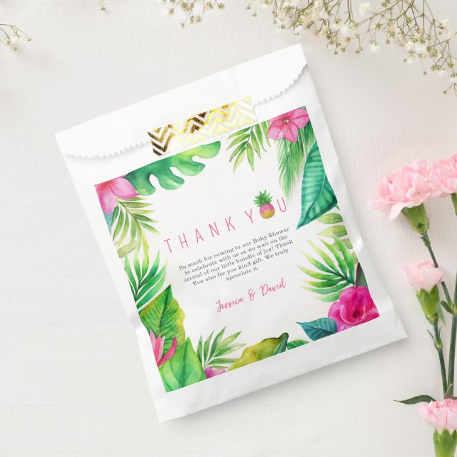 Pineapple Jungle Pacifiers Pink Girl Baby Shower Favour Bag (Sealed)