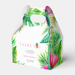 Pineapple Jungle Pacifiers Pink Girl Baby Shower Favour Box