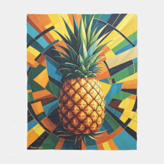 Pineapple Kaleidoscope - Pineapple Empire Design Fleece Blanket