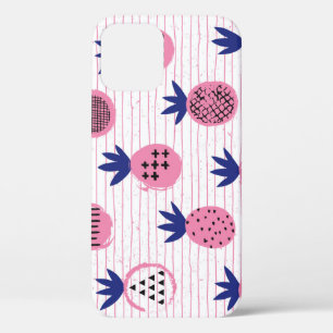 Pineapple kid design, vintage pattern. iPhone 12 case