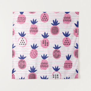 Pineapple kid design, vintage pattern. tapestry