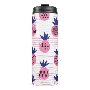 Pineapple kid design, vintage pattern. thermal tumbler