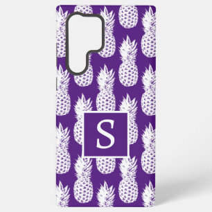 Pineapple lover pattern purple samsung galaxy case