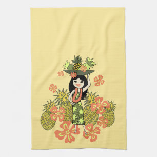 Pineapple Luau Hawaiian Kitchen Towel