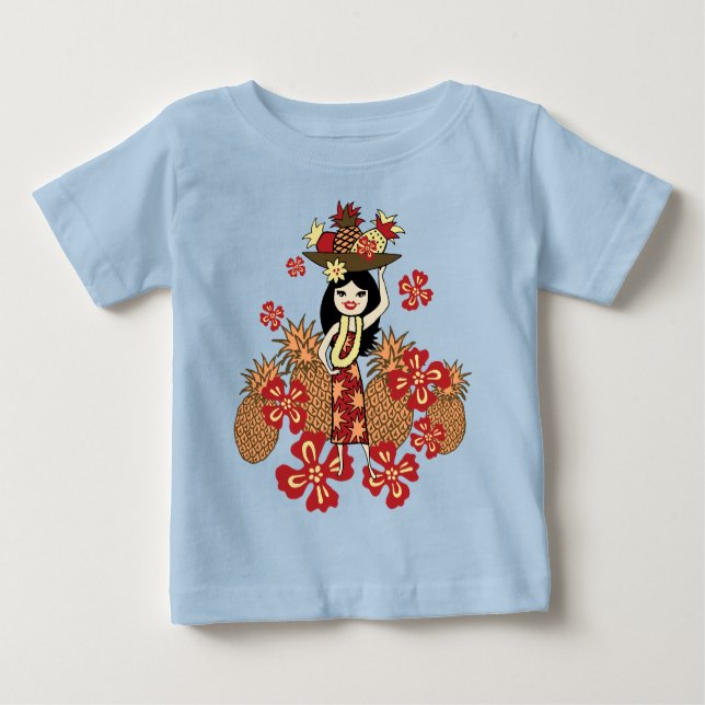 Pineapple Luau Toddlers & Infants T-Shirts (Front)